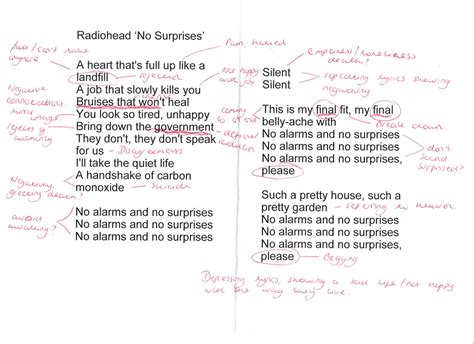 No Surprises Lyrics by Radiohead from the Lazy Sunday, Vol. 2 album - including song video, ... "No Surprises" is a song by the English alternative rock band Radiohead, released as the fourth single from their third studio album, OK Computer (1997), on 12 …